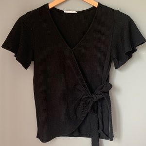 Black Wrap Top